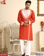 Premium China Fabric print Panjabi (MCP075) - Image 2