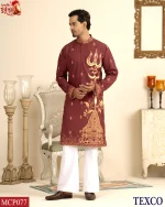 Premium China Fabric print Panjabi (MCP077) - Image 2